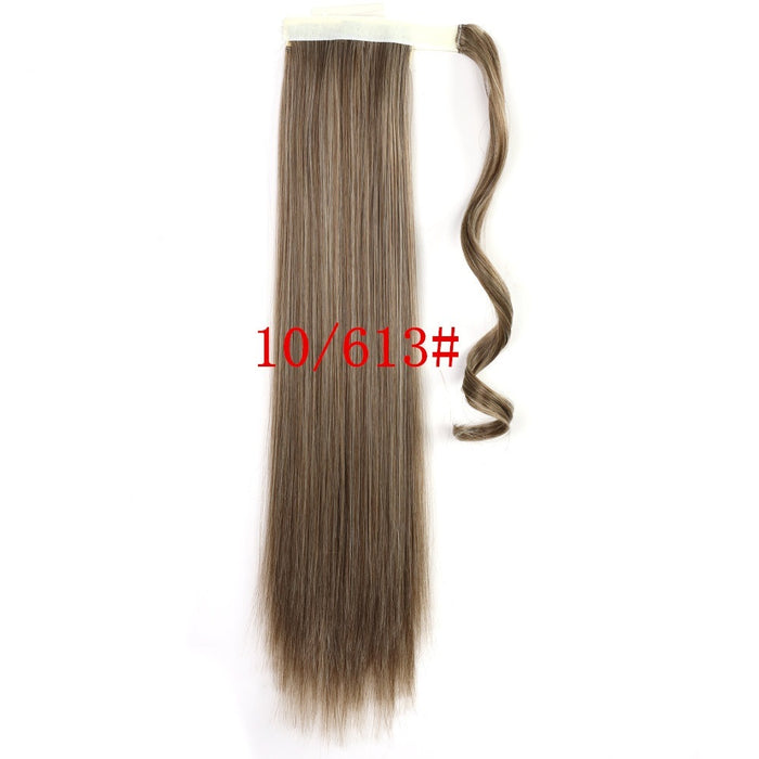 22" Heat-Resistant Clip In Ponytail Extensions  Long Straight Synthetic Hair