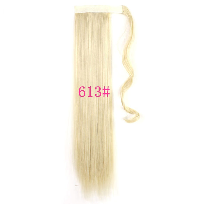 22" Heat-Resistant Clip In Ponytail Extensions  Long Straight Synthetic Hair