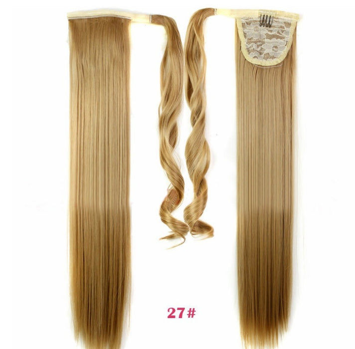 24" Velcro Straight Ponytail Extension  Instant Volume & Style