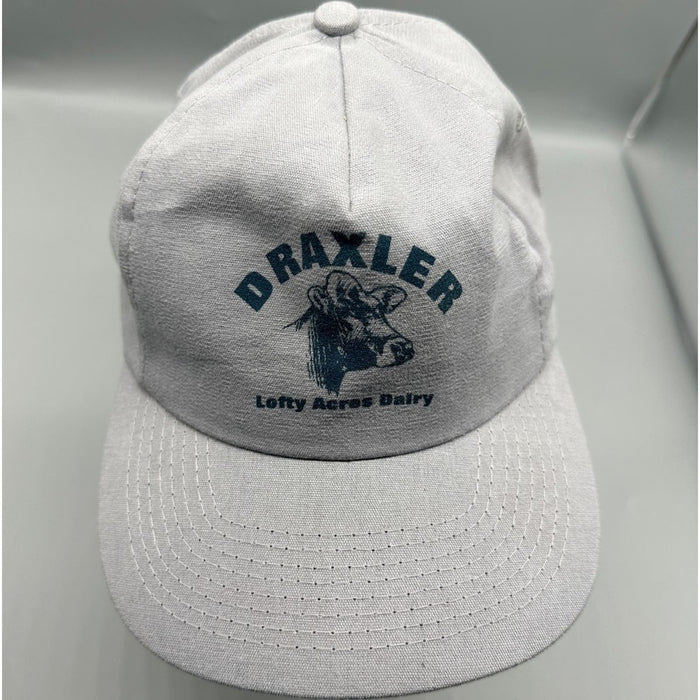 VINTAGE Dracker Lofty Acres Dairy Attractive Headwear Cap Hat Snap Back Mens 90s