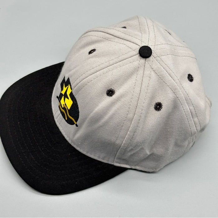 VINTAGE Delasalle Baseball Hat Cap Snap Back  Black White Logo Men’s 90s.