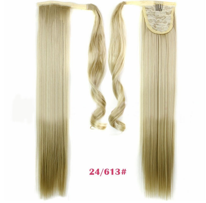 24" Velcro Straight Ponytail Extension  Instant Volume & Style