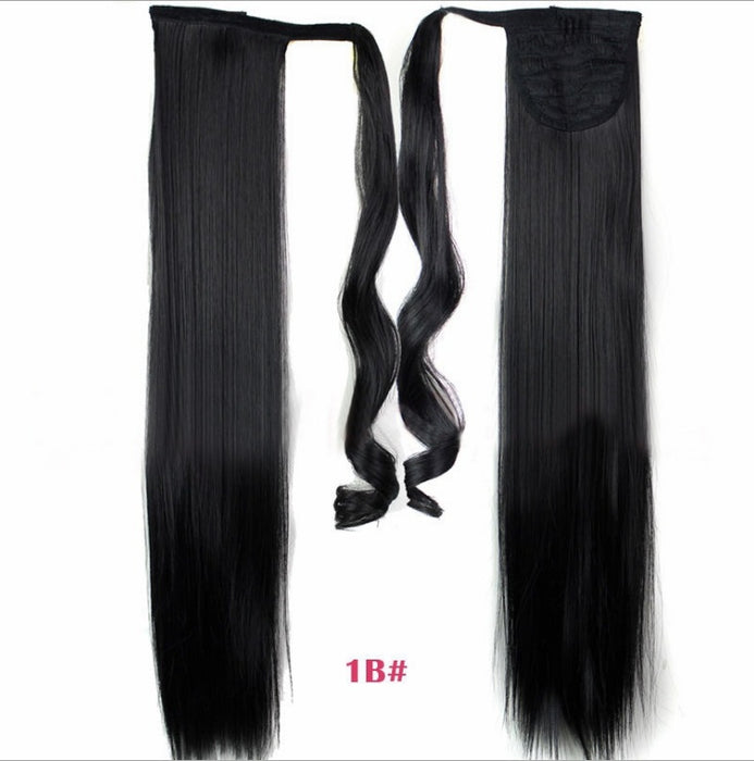 24" Velcro Straight Ponytail Extension  Instant Volume & Style