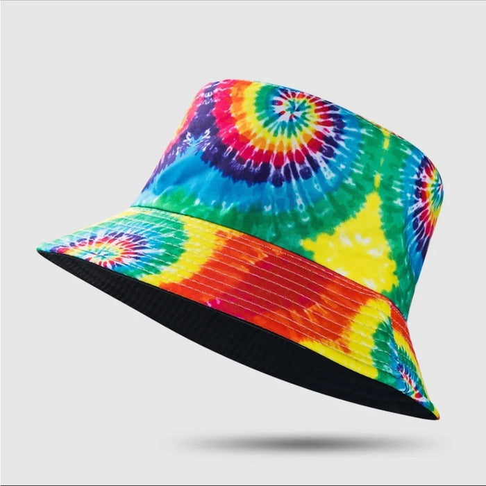 NEW!Tie Dye Print Women’s  Supper Cute  Bucket Double Sided Hats