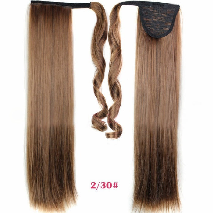 24" Velcro Straight Ponytail Extension  Instant Volume & Style