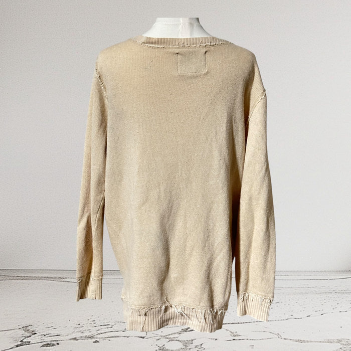 Pre-Loved Charlotte Russe Beige V-Neck Pullover – Women’s Size XS