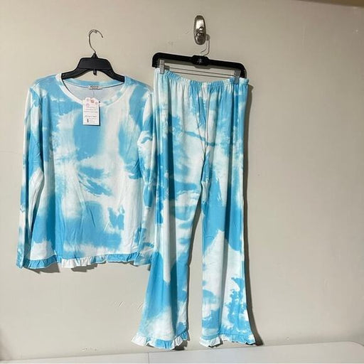 2-Piece Women’s Casual Tie-Dye Crew Neck Sweatshirt Set - from PanacheProse