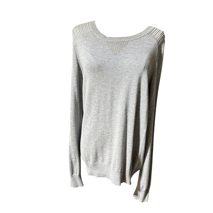 Two By Vince Camuto Women’s Gray Long Sleeve Crew‑Neck Sweater – Size M Pre‑Loved