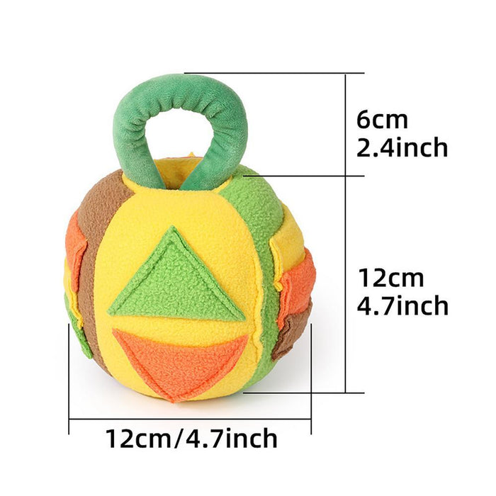 Interactive Squeaky Plush Dog Ball  Chew & Treat Toy