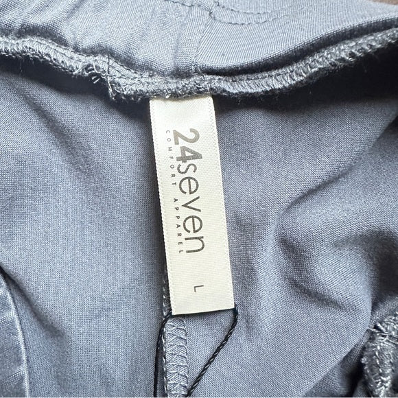 24seven Comfort Apparel Grey 2 Pockets Stretch Maxi Skirt – Size Large, from PanacheProse