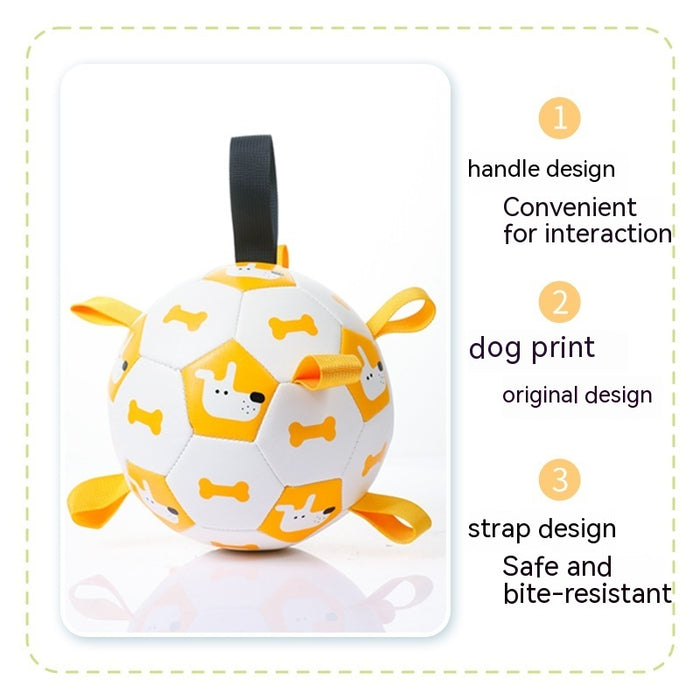 Interactive Dog Football Toy  Chew & Teething Ball for Outdoor Fun