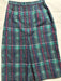 College Town Plaid Skirt Green Tartan Size 11/12 Front View