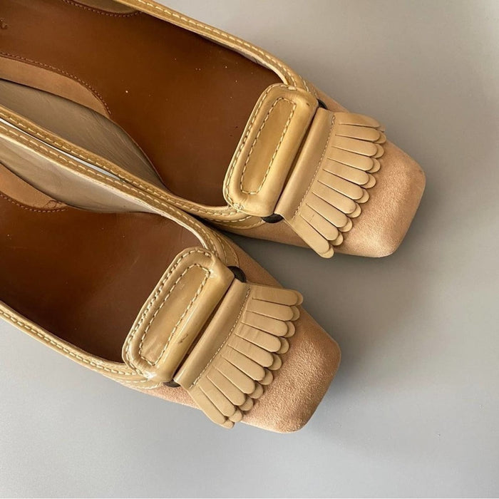 Colethman Size 8.5 Women’s Suede Leather Trim Heel Shoes