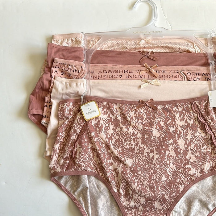 Delta Burkes Adrienne Vittadini Studio Women’s 5 Sets Brief Intimate Panties ( Free Shipping)