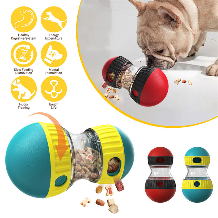 Interactive Food Dispensing Dog Toy Tumbler Puzzle for Small to Medium Dogs