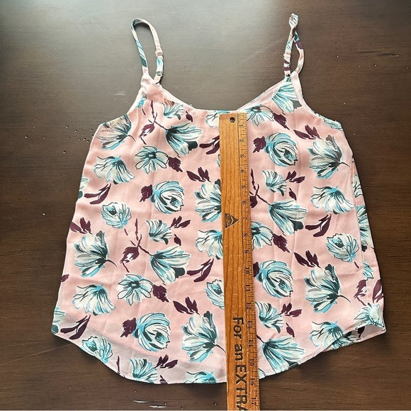 Brand New Honey Punch XS Pink Floral Cami Tank Top | Adjustable Straps