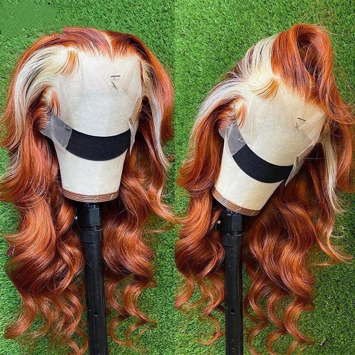 Luxurious 4x4 Human Hair Wig  Highlighted Elegance in 613