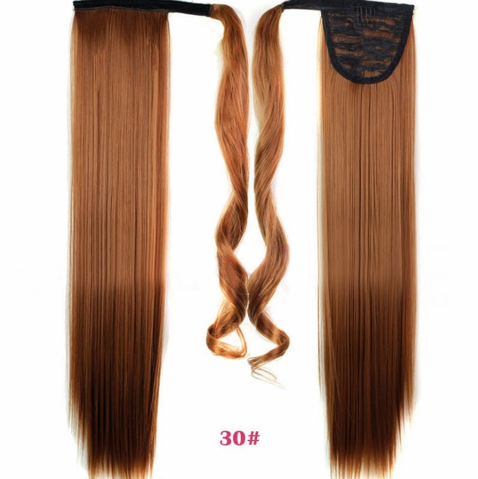 24" Velcro Straight Ponytail Extension  Instant Volume & Style