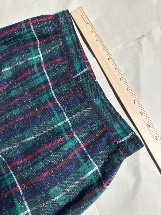 Vintage College Town Plaid Skirt Green Tartan Size 11/12