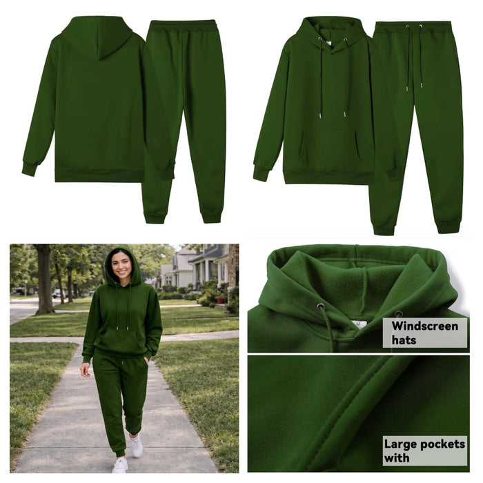 Women’s Jogger Tracksuit Set Hoodie Sweatshirt Sweatpants 2 Piece XXL