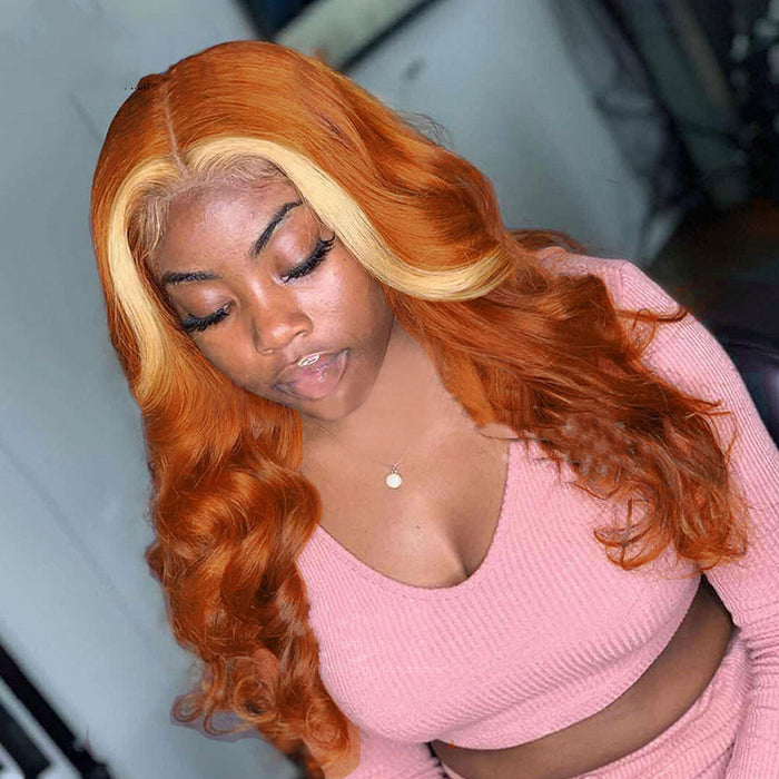 Luxurious 4x4 Human Hair Wig  Highlighted Elegance in 613