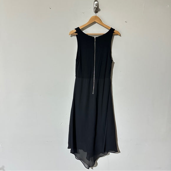 Vince Camuto Black Sleeveless Zipper Back Midi Dress – Size M