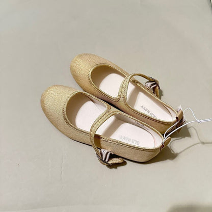 old navy ballet flat gold shimmer shoes Size 13 (Brand New