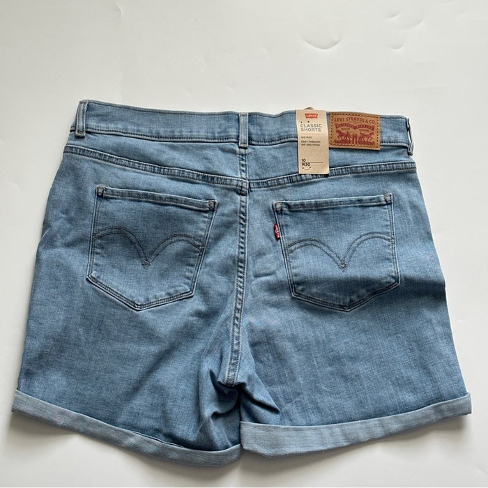 Authentic Levi Size 10/W30 Women’s Mid Rise With Classic 5-pocket Short (FREE SHIPPING)