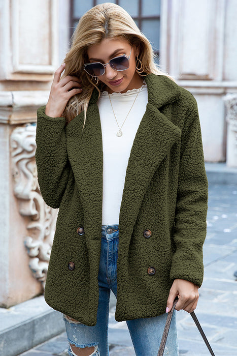 PanacheProse Ivy Lane Full Size Lapel Collar Sherpa Coat