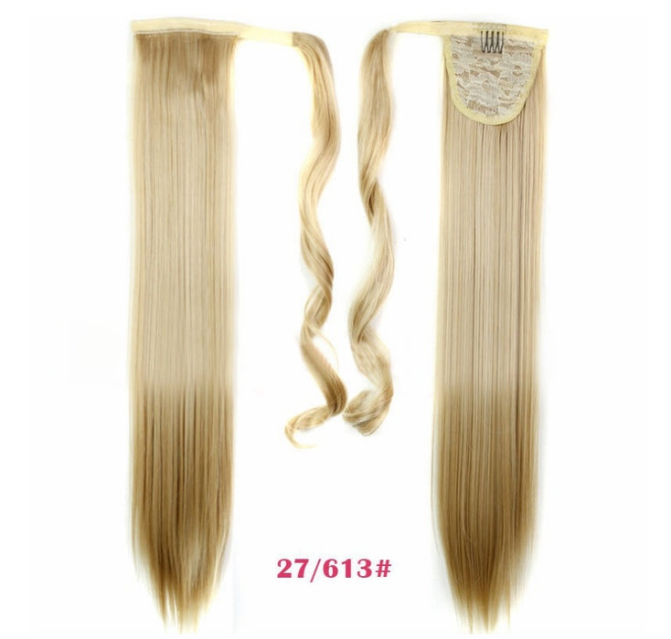 24" Velcro Straight Ponytail Extension  Instant Volume & Style