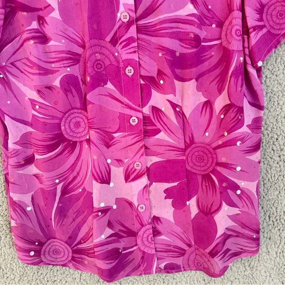 Lemon Grass Studio Women’s Short Sleeve Shirt Size S