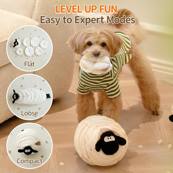 Interactive Squeaky Snuffle Ball  Dog Treat Puzzle & Enrichment Toy