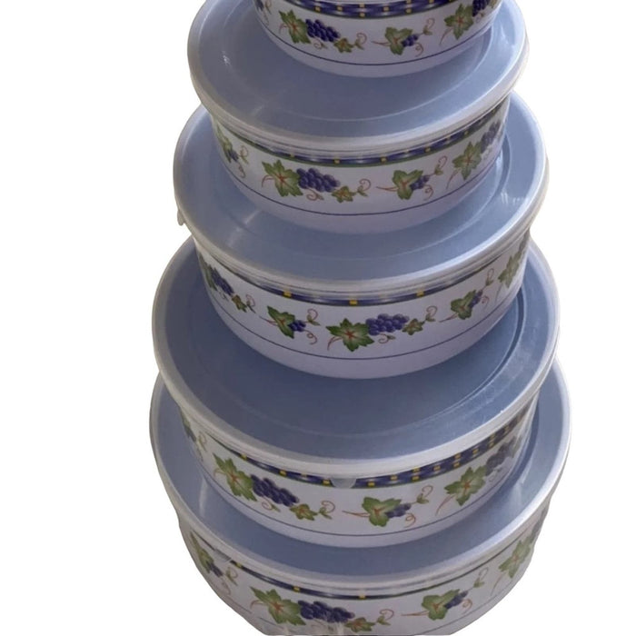 Melamine 5Pcs Bowl Set With lids