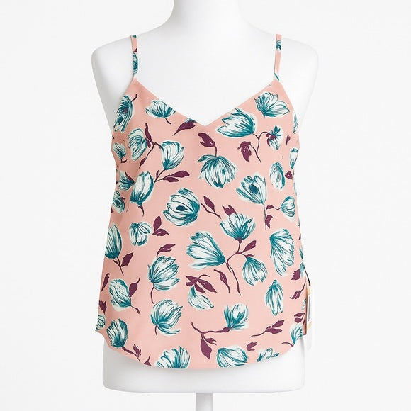 Brand New Honey Punch XS Pink Floral Cami Tank Top | Adjustable Straps