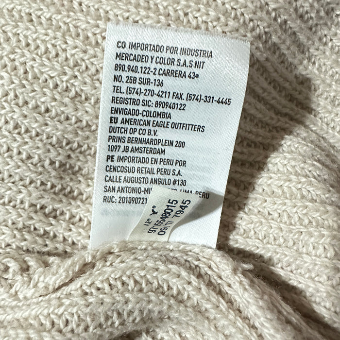 Pre-Loved American Eagle Outfitters V-Neck Sweater in Cream – Women’s Size M