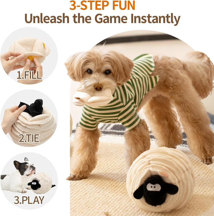 Interactive Squeaky Snuffle Ball  Dog Treat Puzzle & Enrichment Toy