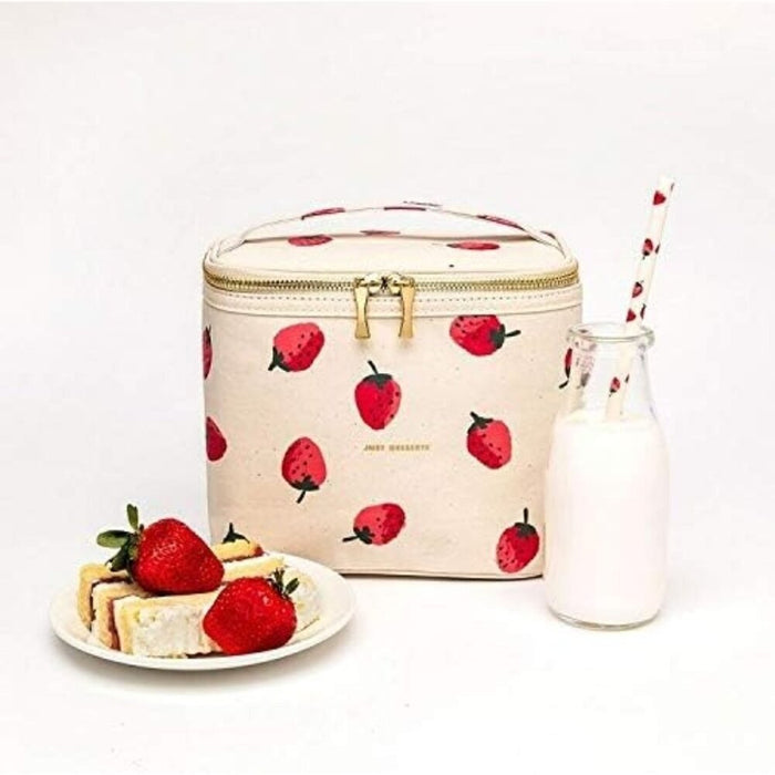 PanacheProse Kate Spade White  Lunch Tote, Thermal Bag Close and Carrying Handle