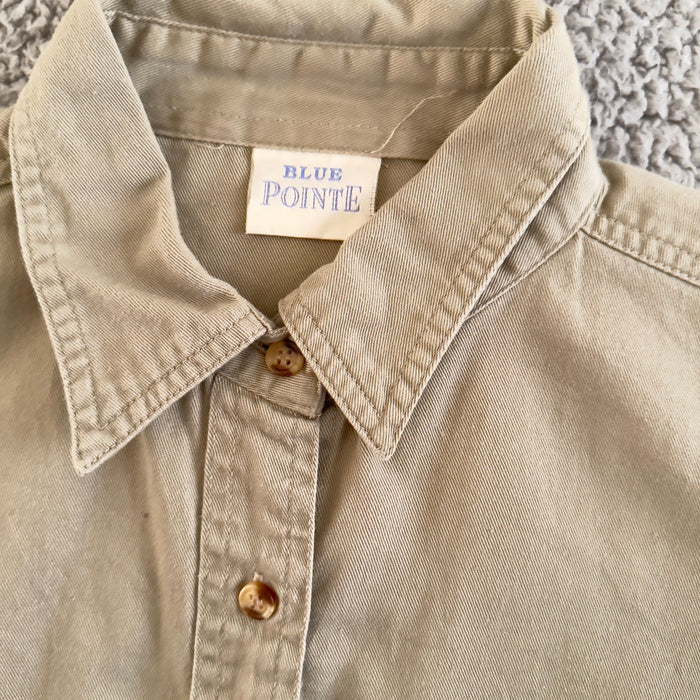 Vintage Beige Floral Yoke Western Pearl Snap Shirt Men’s XL