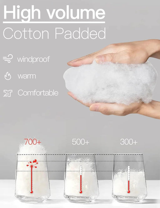 women’s cropped winter puffer jacket with stand collar and zippered pockets