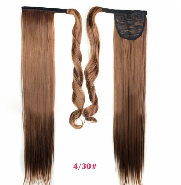 24" Velcro Straight Ponytail Extension  Instant Volume & Style