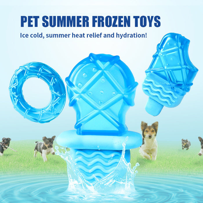 Chill & Chew: Cooling Dog Popsicle Teething Toy Set