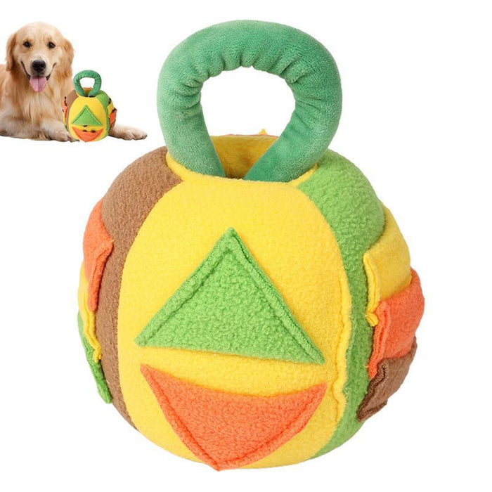 Interactive Squeaky Plush Dog Ball  Chew & Treat Toy