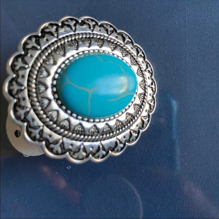 Boho Unique Oval Turquoise Ring