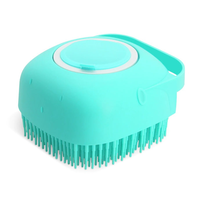 2-in-1 Pet Shampoo Brush & Massage Scrubber – Soft Silicone Cleansing Tool