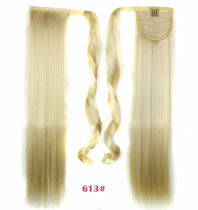 24" Velcro Straight Ponytail Extension  Instant Volume & Style