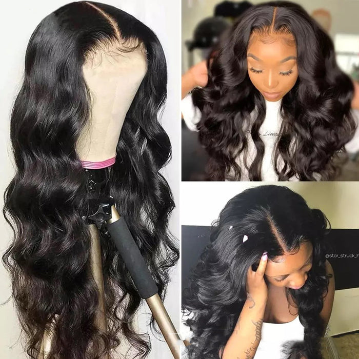 Premium Body Wave Human Hair Lace Front Wig  Natural & Customizable Style