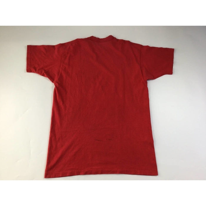 Vintage Fruit Of The Loom Women's Red Round Neck Short Sleeve T-Shirts Size  XXL