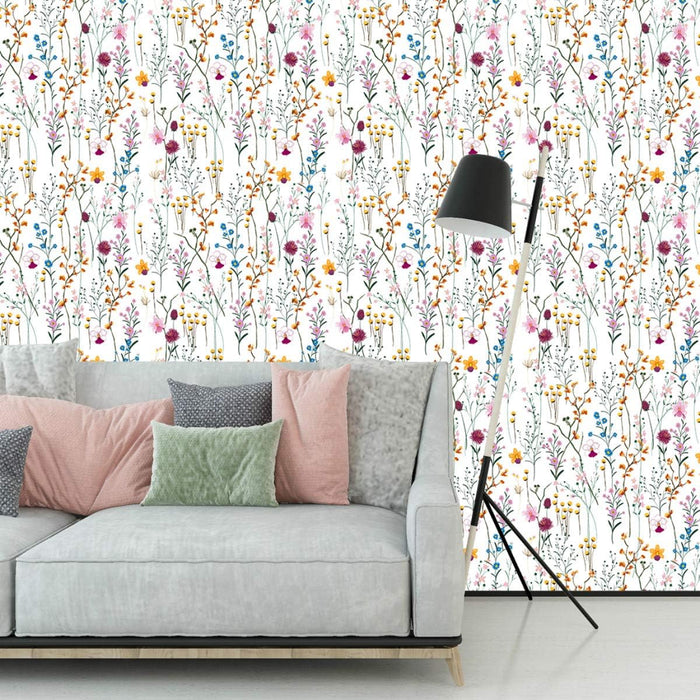Floral Peel and Stick Wallpaper Self-Adhesive Wall Decor 118.11in L x 17.7in W