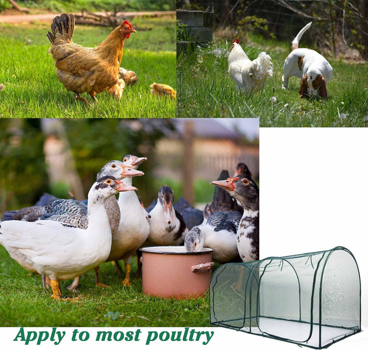 Portable Chicken Run Hen Coop, Outdoor Gardening Net, Small Animals Enclosure