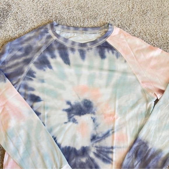 Brand New Boutique Women’s Tye & Dye Casual Pullover Sweatshirt Lightweight